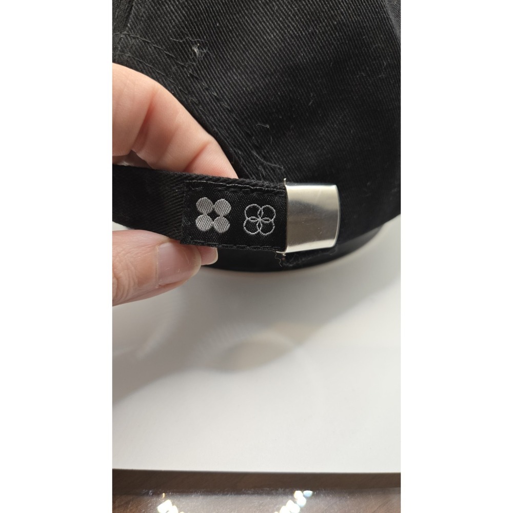Black Punk Goth Grunge Hat Pierced Brim Rings Alt Emo Skate Adjust Cap Unisex - Picture 4 of 7
